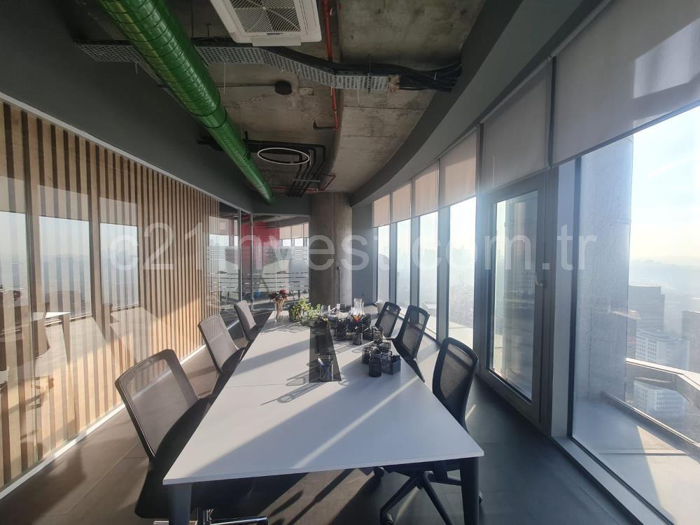 Maslak Kiralık Mobilyalı Ofis Spine Tower 600m2 Taşınmaya Hazır