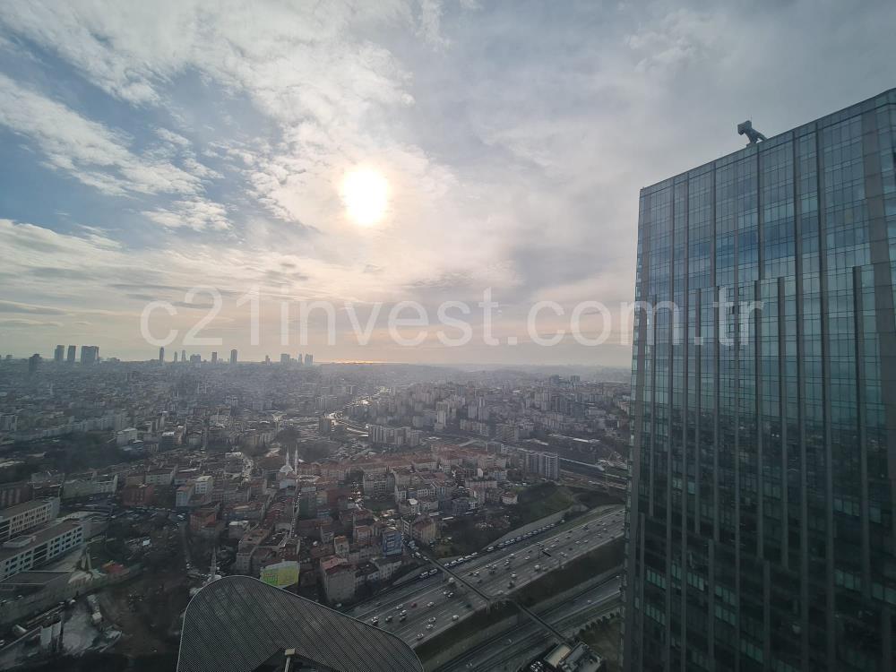 Skyland Kiralık Ofis 36.Kat 126m2 Dekorasyonlu Vadistanbul Seba